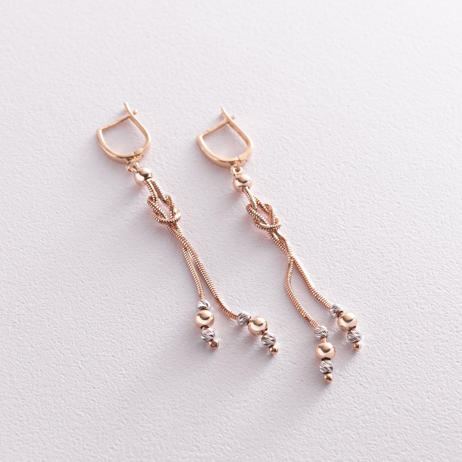 

Золотые серьги с шариками с07157, с07157