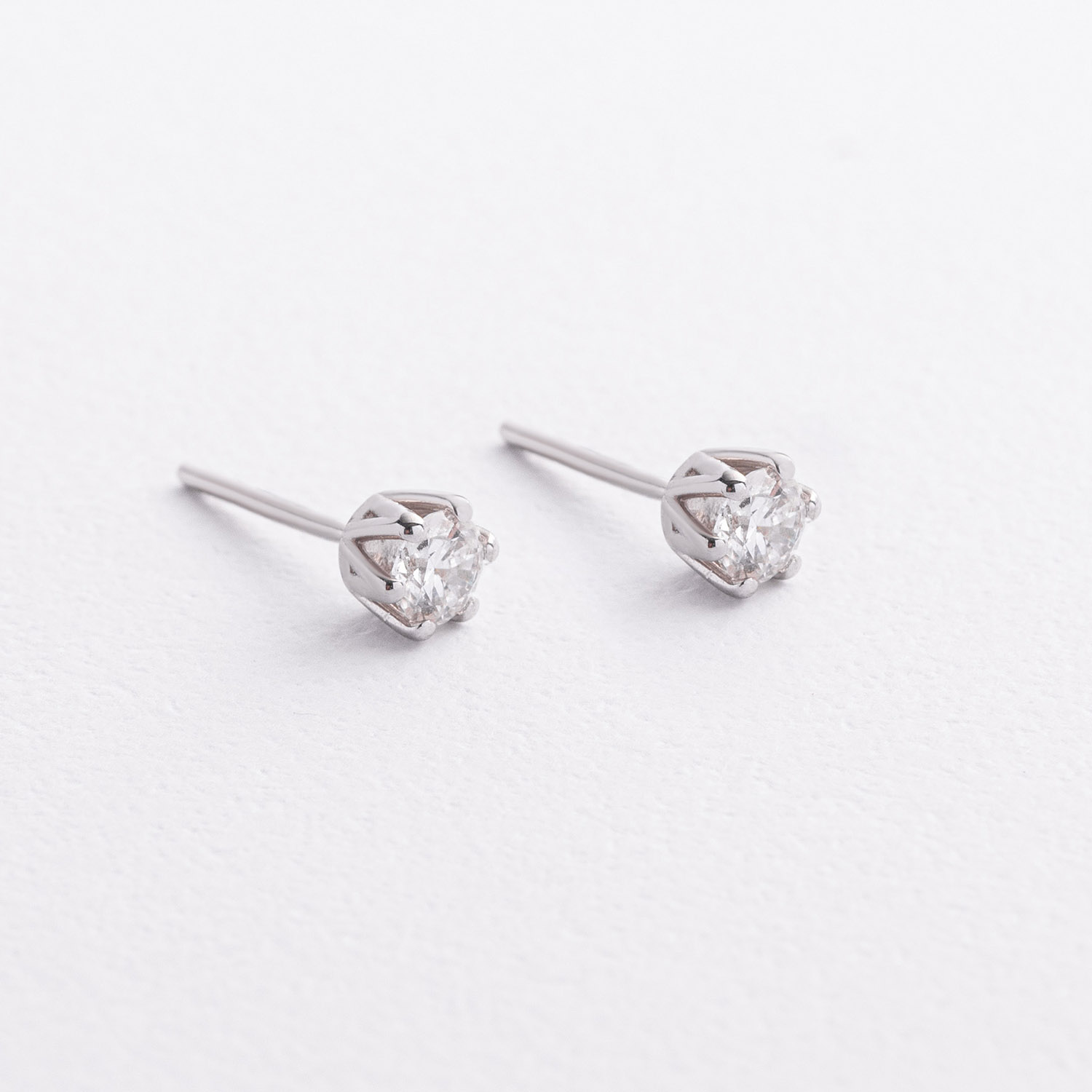 

Золотые серьги - пусеты с бриллиантами сб0347di, сб0347di