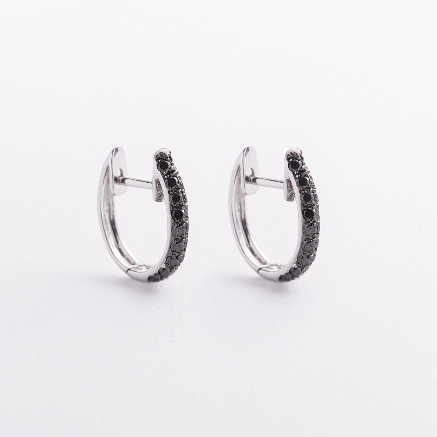 

Золоті сережки з чорними діамантами сб0252sth