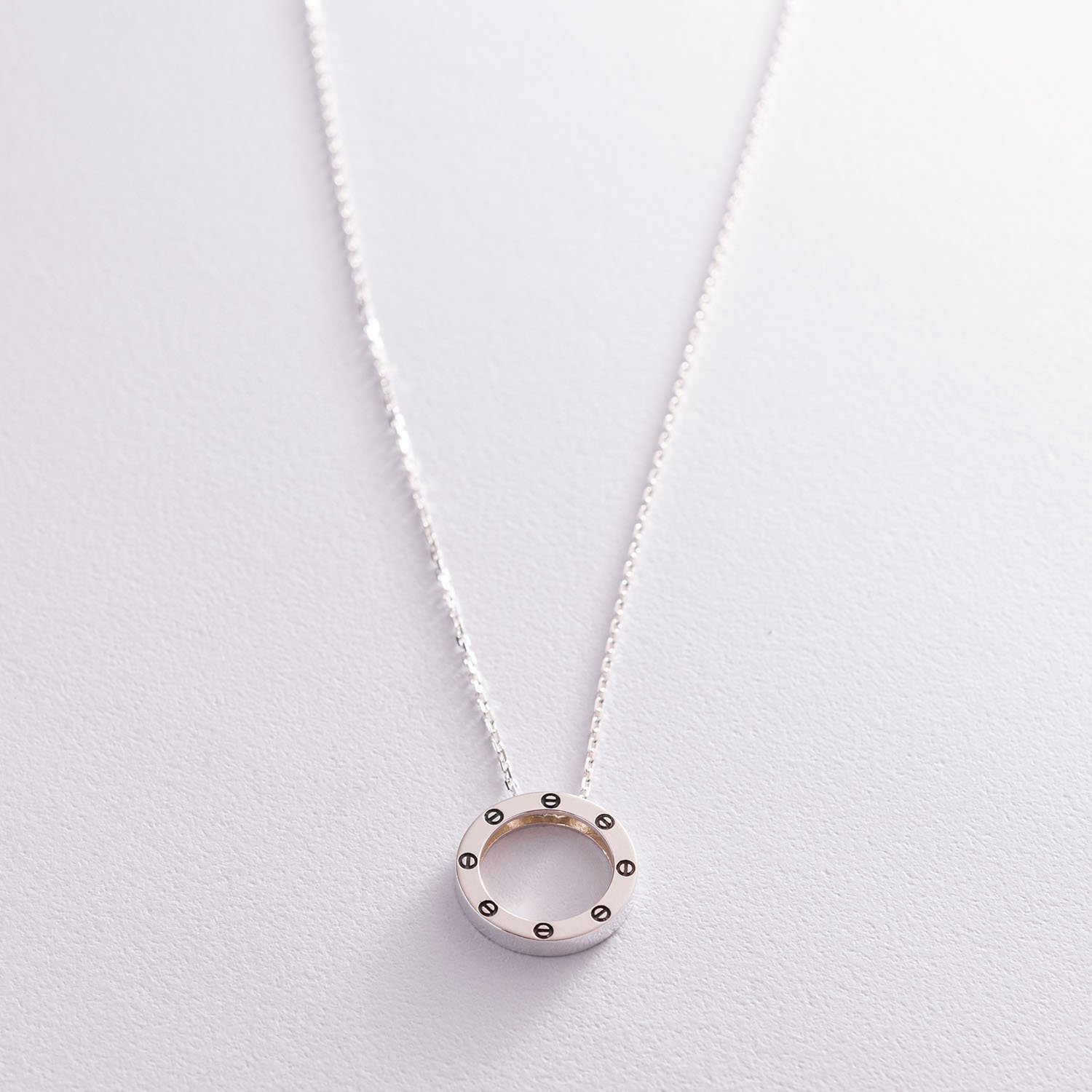 

Серебряное колье "Love" без камней 181142, 181142