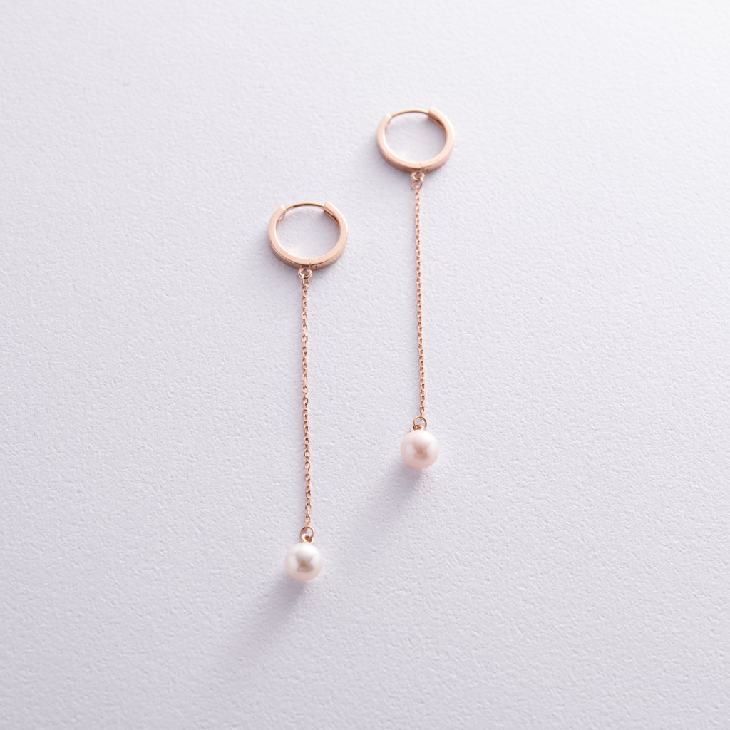 сережки з перлами Oniks