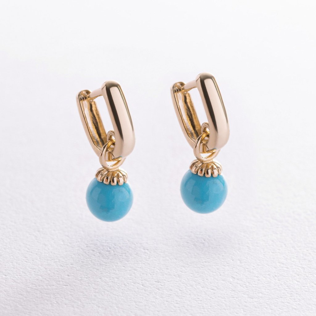 сережки з бірюзою Oniks