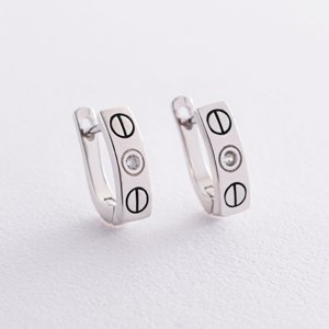 сережки cartier love копія Oniks
