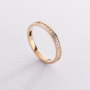 Золотое женское кольцо с фианитами Oniks