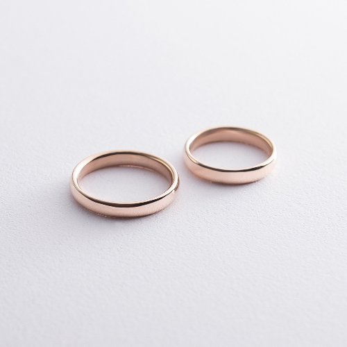 Золотое обручальное кольцо (глянец) 5 мм - Оникс
