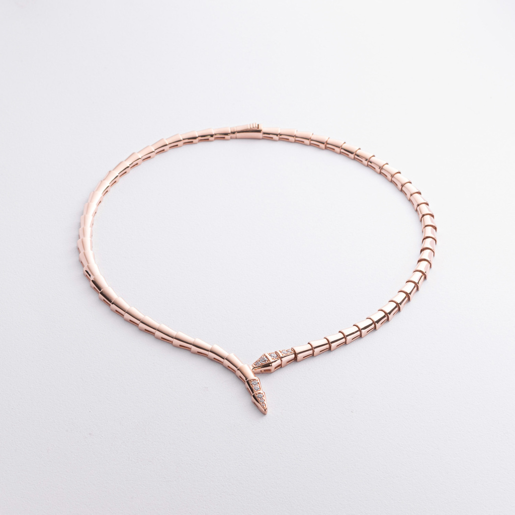 золоте кольє з фіанітом Oniks