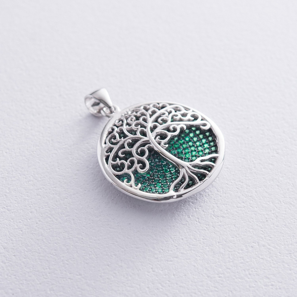 купити срібна підвіска дерево життя Oniks