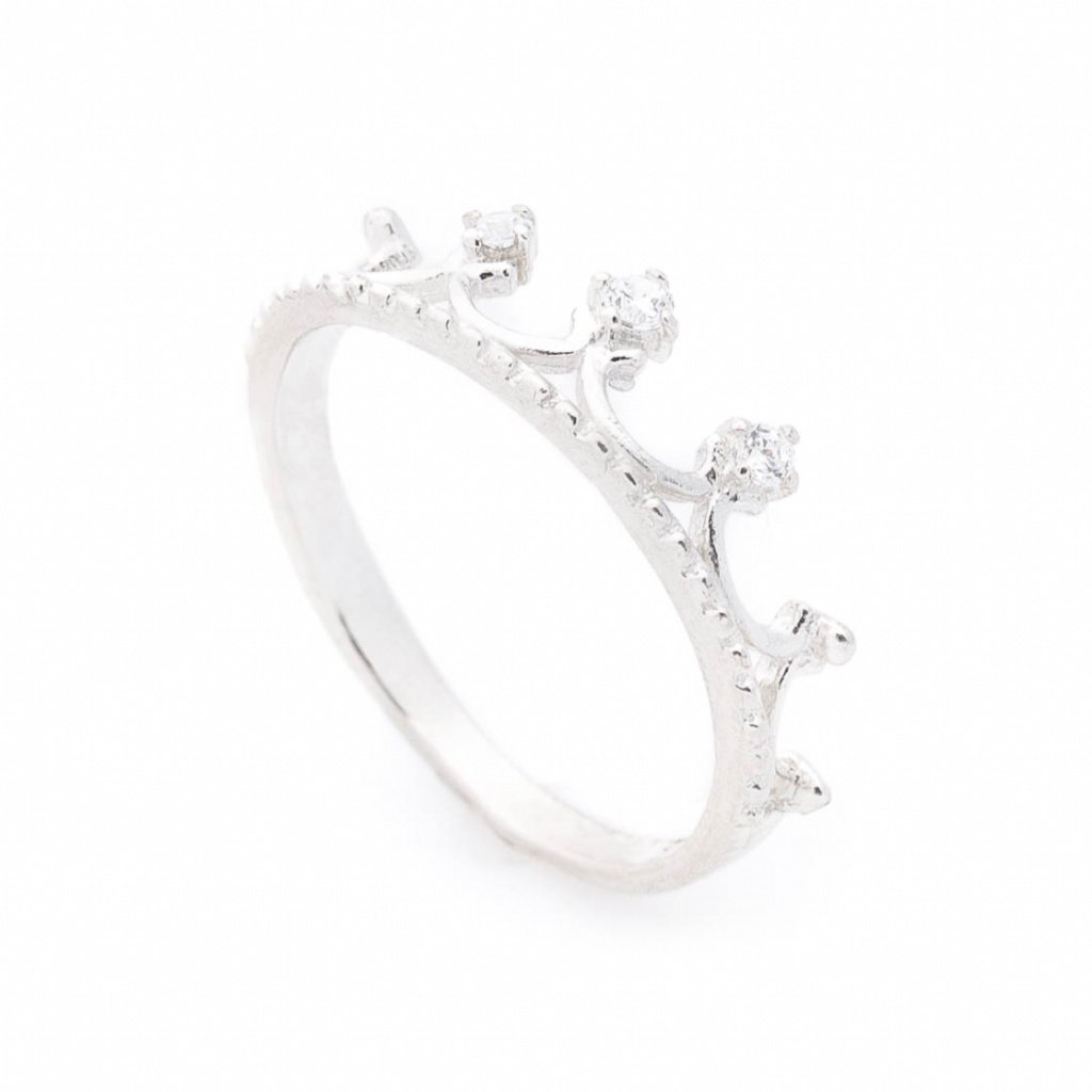 Серебряное кольцо Корона1 от ювелирного магазина Оникс