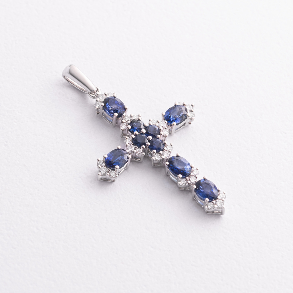 купити підвіска з білого золота з діамантом Oniks