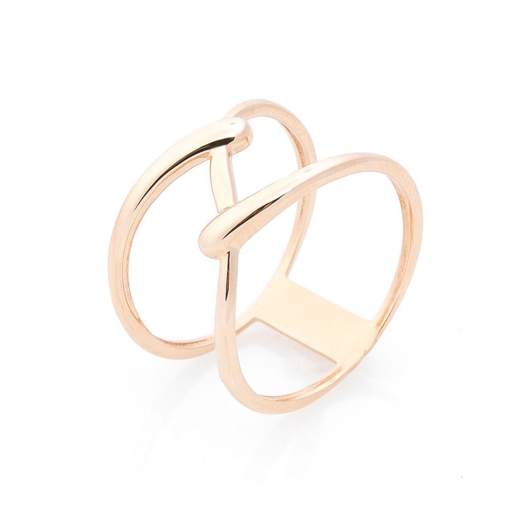 Золотое двойное кольцо от ювелирного магазина Оникс