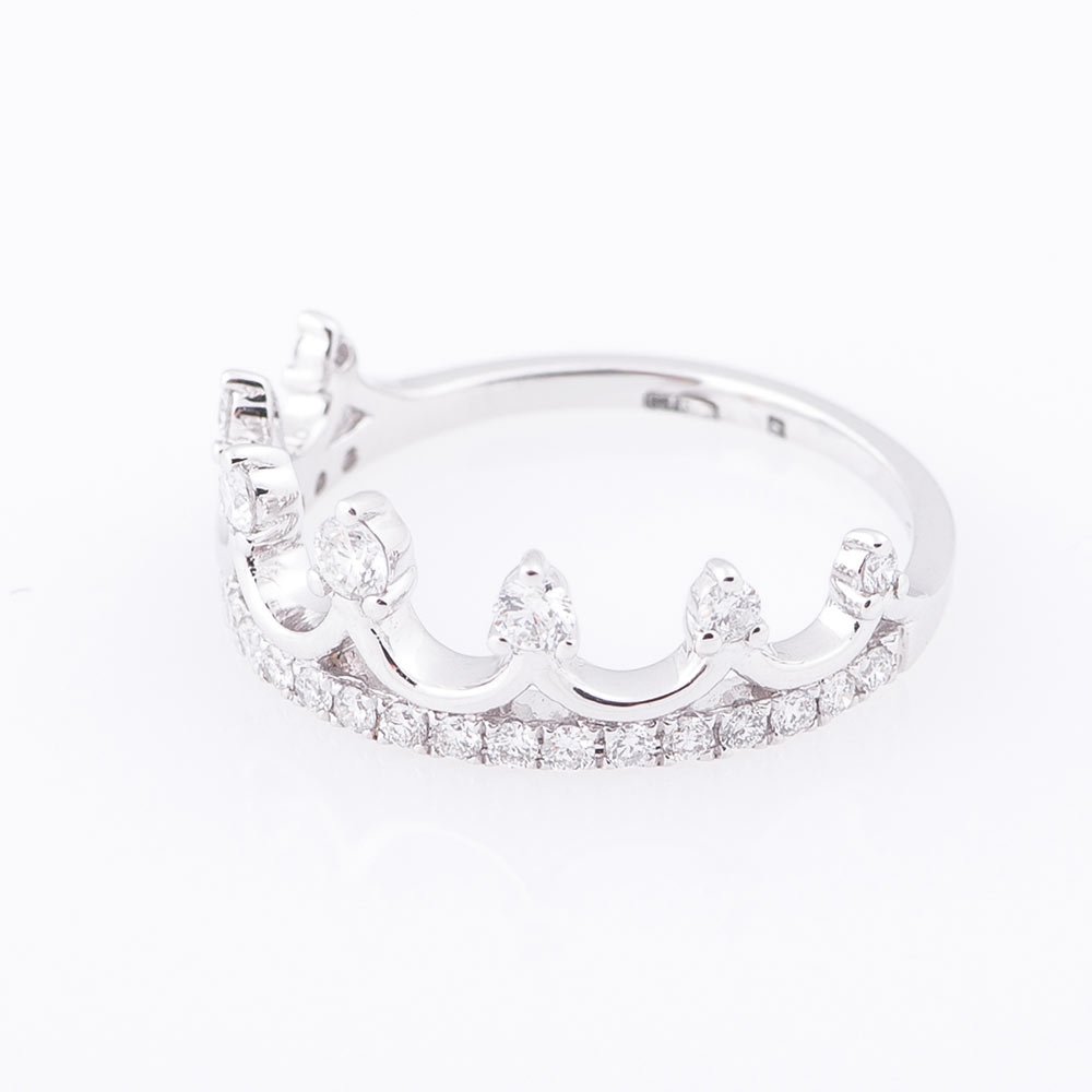 Золотое кольцо Корона с бриллиантами1 от ювелирного магазина Оникс