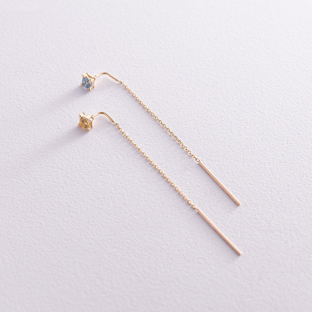 сережки з жовтого золота Oniks