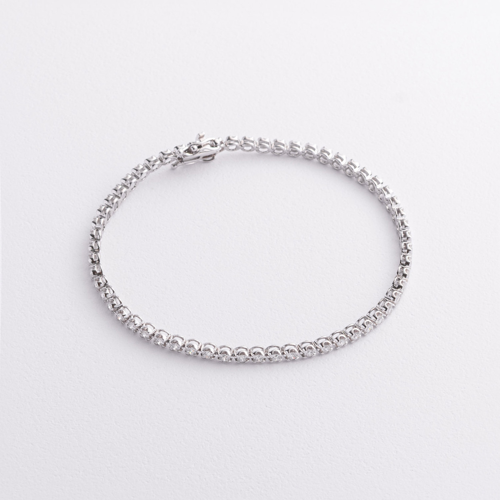 купити браслет з білого золота з діамантами Oniks