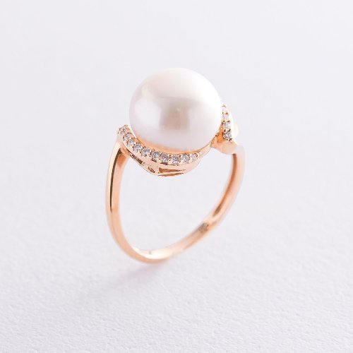 Золотое кольцо (жемчуг, бриллианты) - Оникс