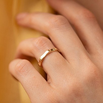 Каблучка "Холлі" у жовтому золоті к07514 №3