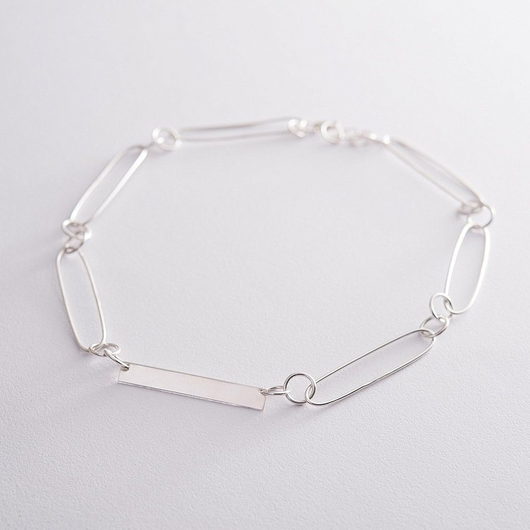 Срібне кольє "Самобутність" (можливе гравіювання) 18986 від ювелірного магазину Онікс - 2