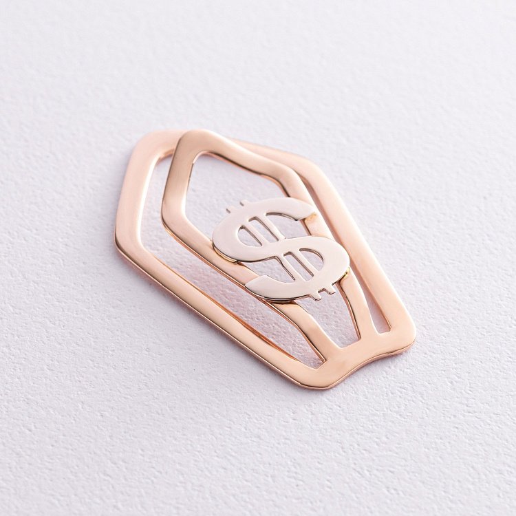 Золотий затиск для грошей "$" заж00003д від ювелірного магазину Онікс