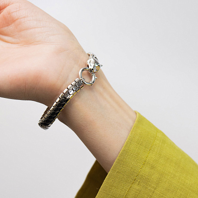 Браслет "Пантера" в белом золоте б05838 №4