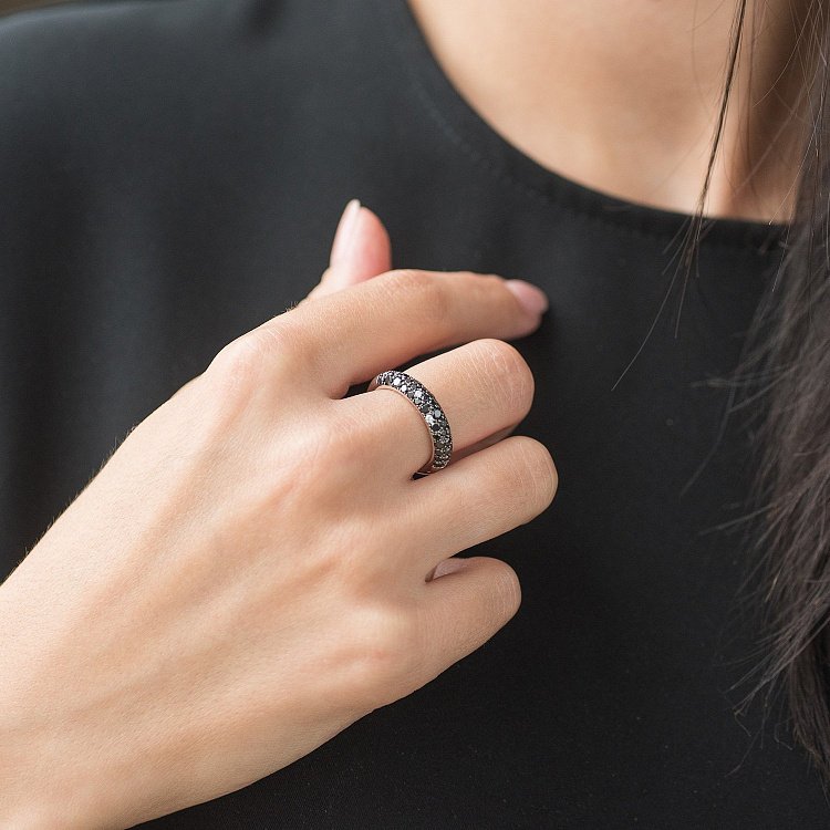 Золотое кольцо с бриллиантами кб0267у от ювелирного магазина Оникс - 1