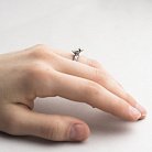 Серебряное кольцо "Птица на веточке" с чернением 112129 от ювелирного магазина Оникс - 4