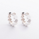 Серебряные серьги - кольца "Miranda" (фианиты) 123517 от ювелирного магазина Оникс