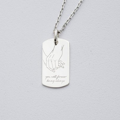 Серебряный жетон "Рука в руке" 133349-2