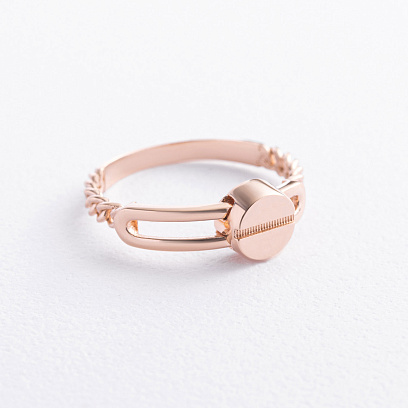 Кольцо "Love" в красном золоте к08505 №2