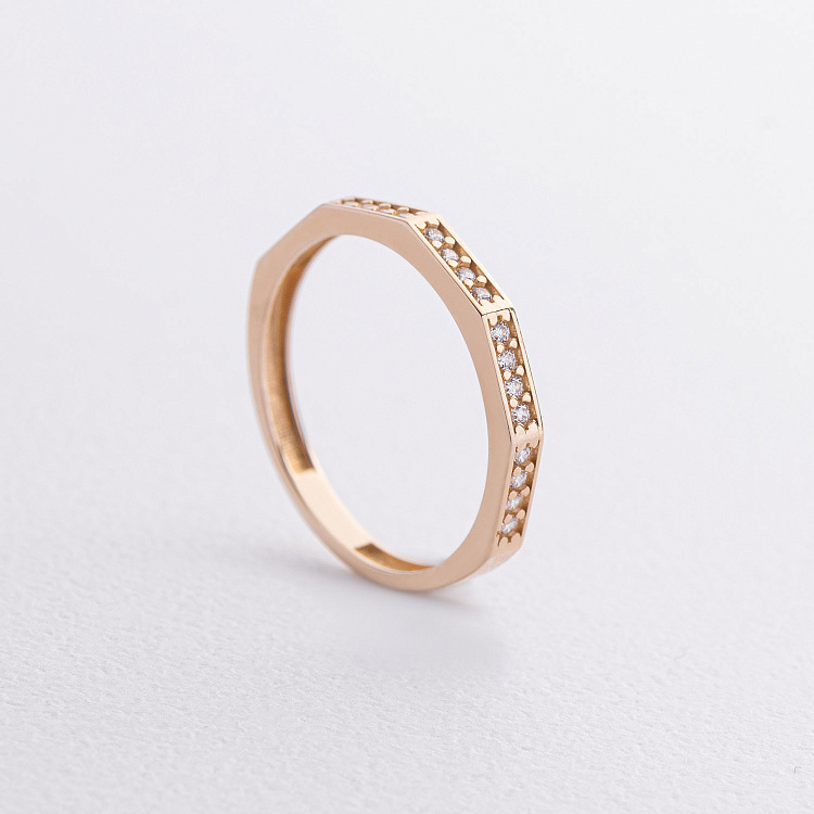 Кольцо "Далия" в желтом золоте (фианиты) к08054 от ювелирного магазина Оникс