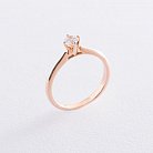 Золотое помолвочное кольцо (цирконий Swarovski) к06231 от ювелирного магазина Оникс