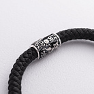 Шелковый браслет "Спаси и Сохрани. С ликами святых" с серебряными вставками 1093б от ювелирного магазина Оникс - 3