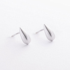 Срібні сережки - пусети "Крапельки" 902-01372 от ювелирного магазина Оникс - 2