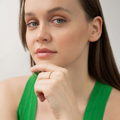 Золотое кольцо с бриллиантами кб0594ri №2