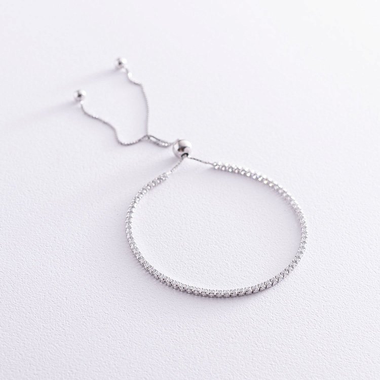 Срібний браслет "Витончений" з білими фіанітами 141494 від ювелірного магазину Онікс