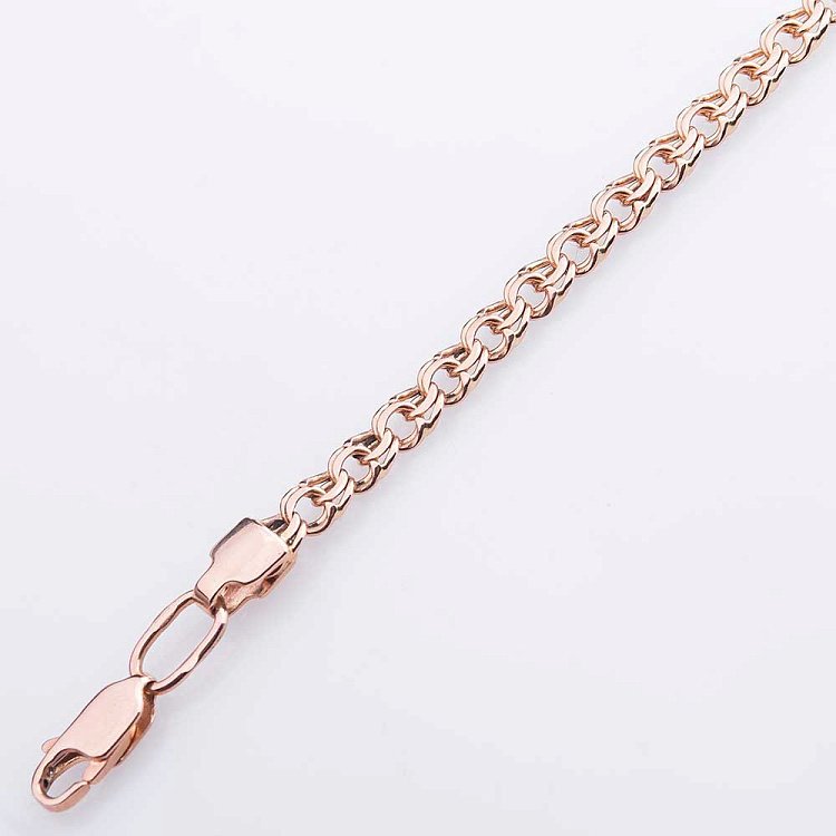 Золотой браслет плетение Бисмарк б00369 от ювелирного магазина Оникс - 4