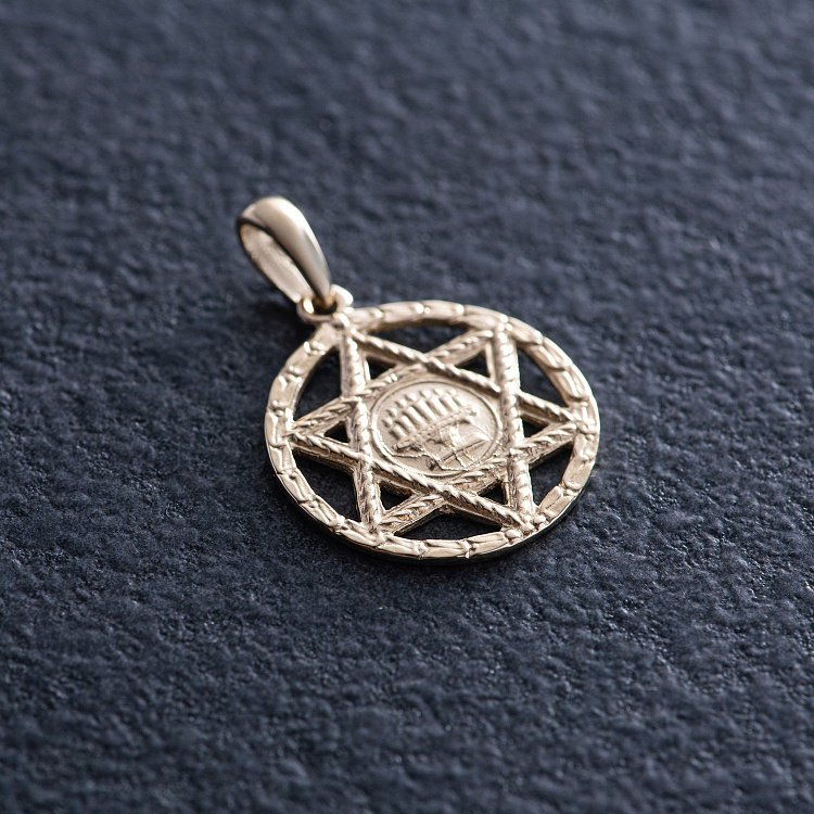 Золота підвіска "Зірка Давида" п03885 від ювелірного магазину Онікс