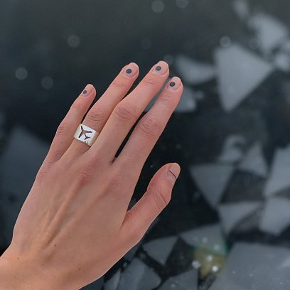 Срібний перстень "Літак" 112228 №13