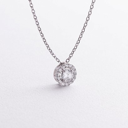Серебряное колье с фианитами 916