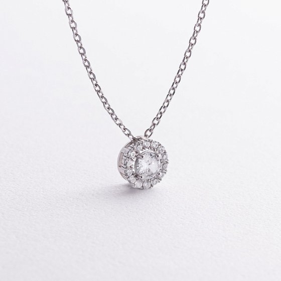 Серебряное колье с фианитами 916