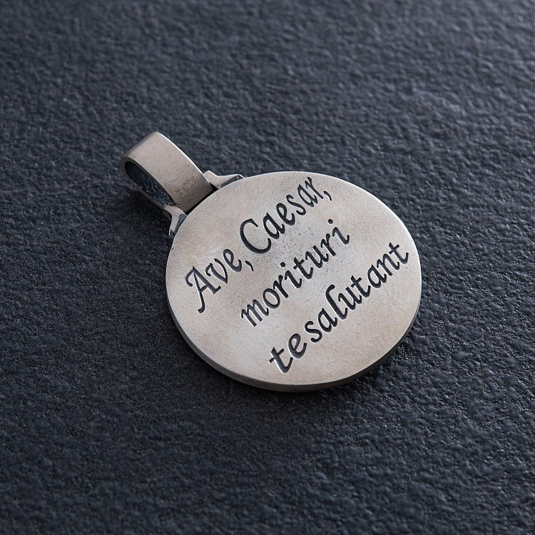 Чоловічий срібний кулон "Воїн. Ave, Caesar, morituri te salutant" 320п від ювелірного магазину Онікс - 3