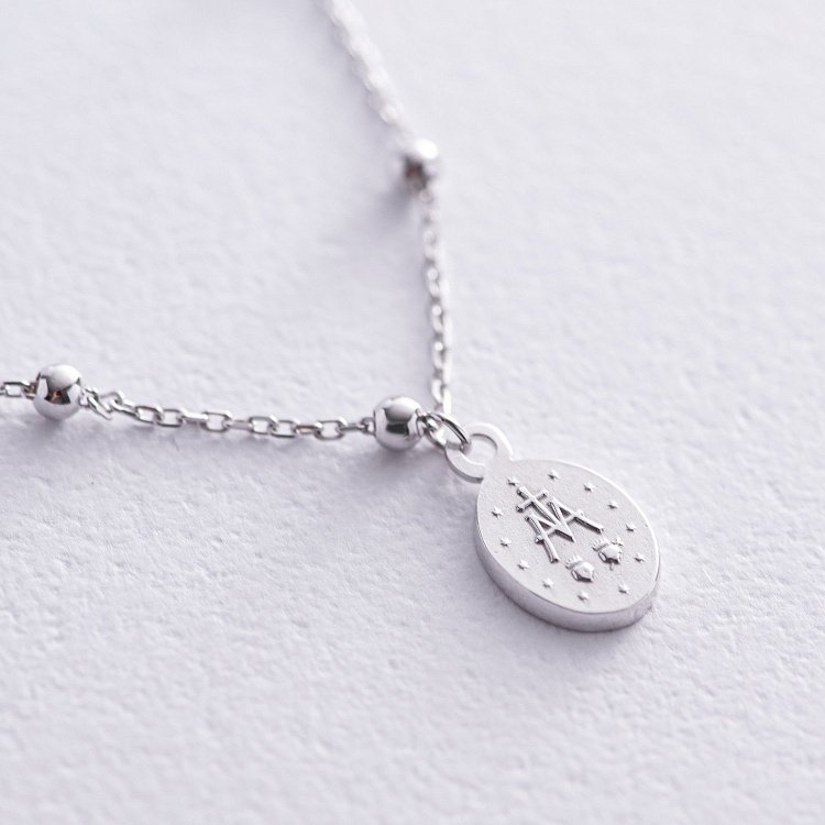 Колье "Розарий" в белом золоте кол02218 от ювелирного магазина Оникс - 4