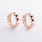 Сережки - кільця в червоному золоті с09601 от ювелирного магазина Оникс