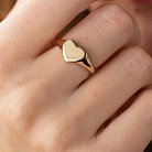 Кольцо "Сердечко" в желтом золоте (возможна гравировка) к07136 от ювелирного магазина Оникс - 7