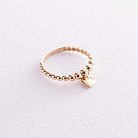 Шариковое кольцо "Сердечко" в желтом золоте к07116 от ювелирного магазина Оникс - 3