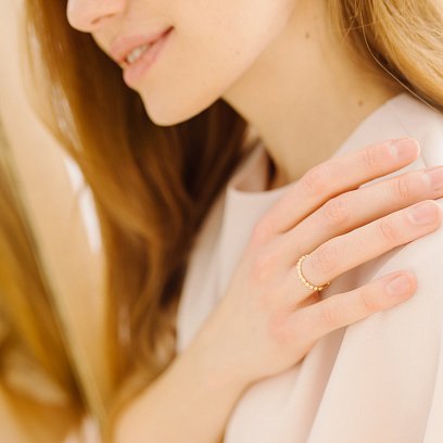 Кольцо в красном золоте к06601 №5