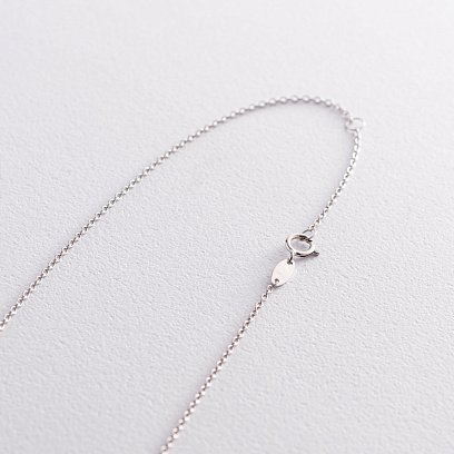 Колье "Хлоя" с шариком в белом золоте кол01936 №4