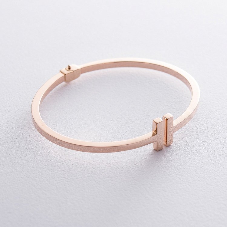 Жорсткий браслет з червоного золота б02827 від ювелірного магазину Онікс