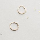 Серьги - кольца в красном золоте (1.5 см) с01874 от ювелирного магазина Оникс - 3