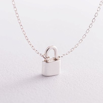Кольє "Замочок" в сріблі 181117