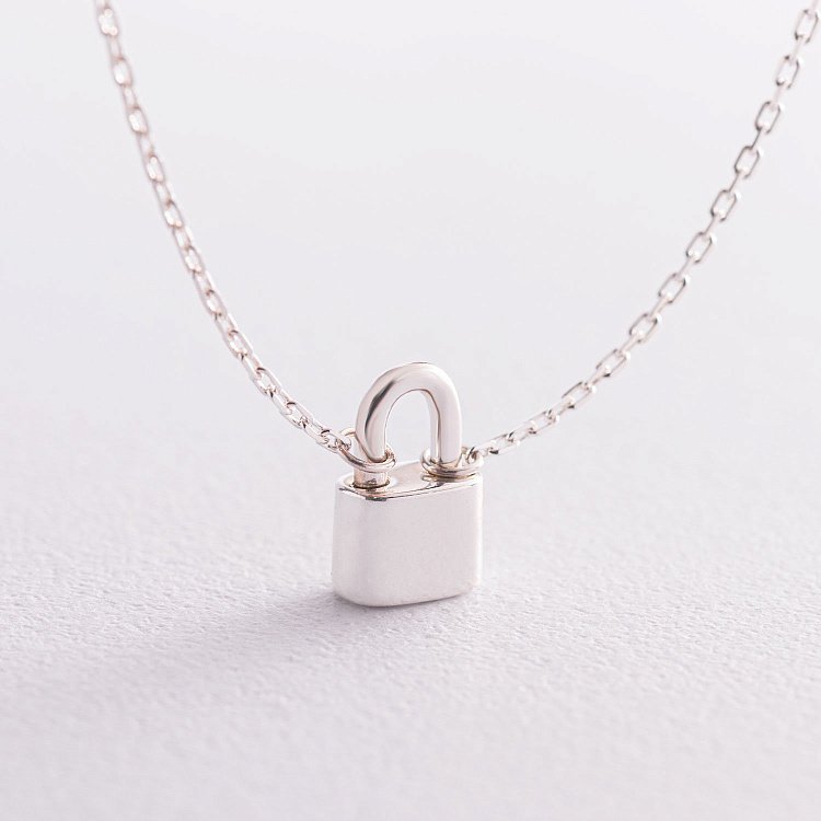 Кольє "Замочок" в сріблі 181117 від ювелірного магазину Онікс