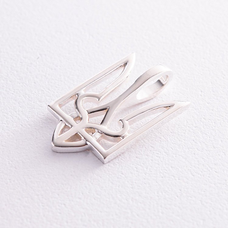 Серебряный кулон "Герб Украины - Тризуб" 133139 от ювелирного магазина Оникс - 14